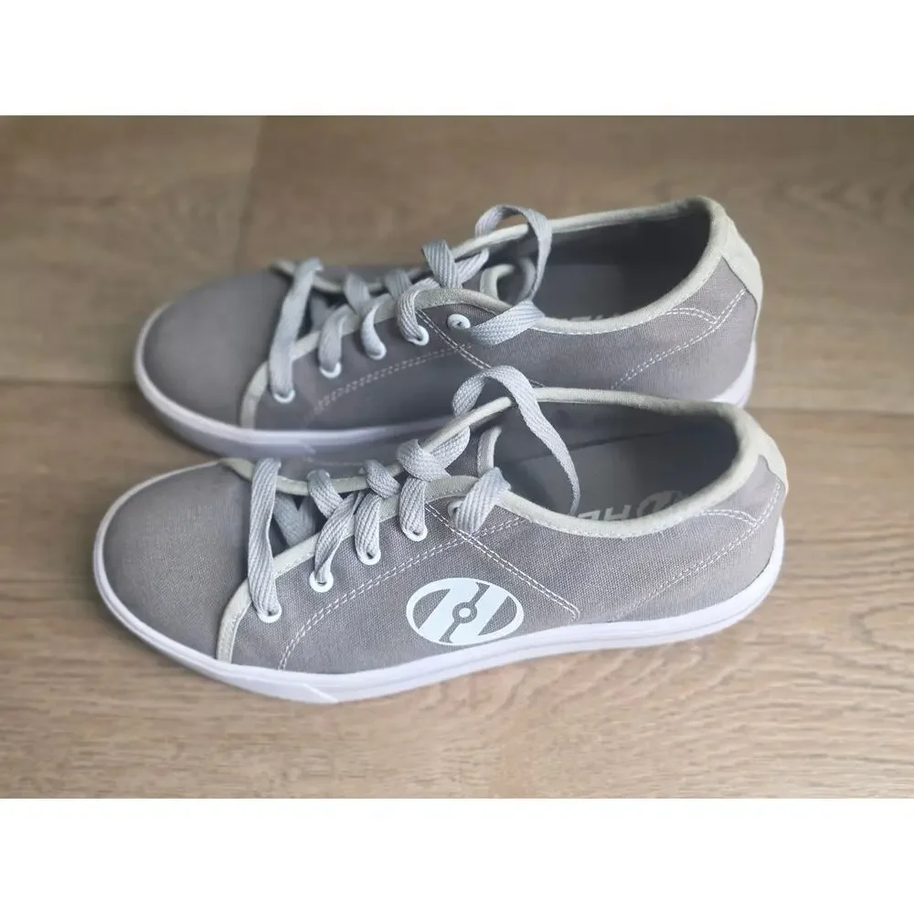 Heelys Pro 2.0 Canvas Skate Shoes Men's Size 7 Gray White HES10455 With Wheels